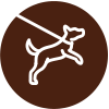 Icono perro atado